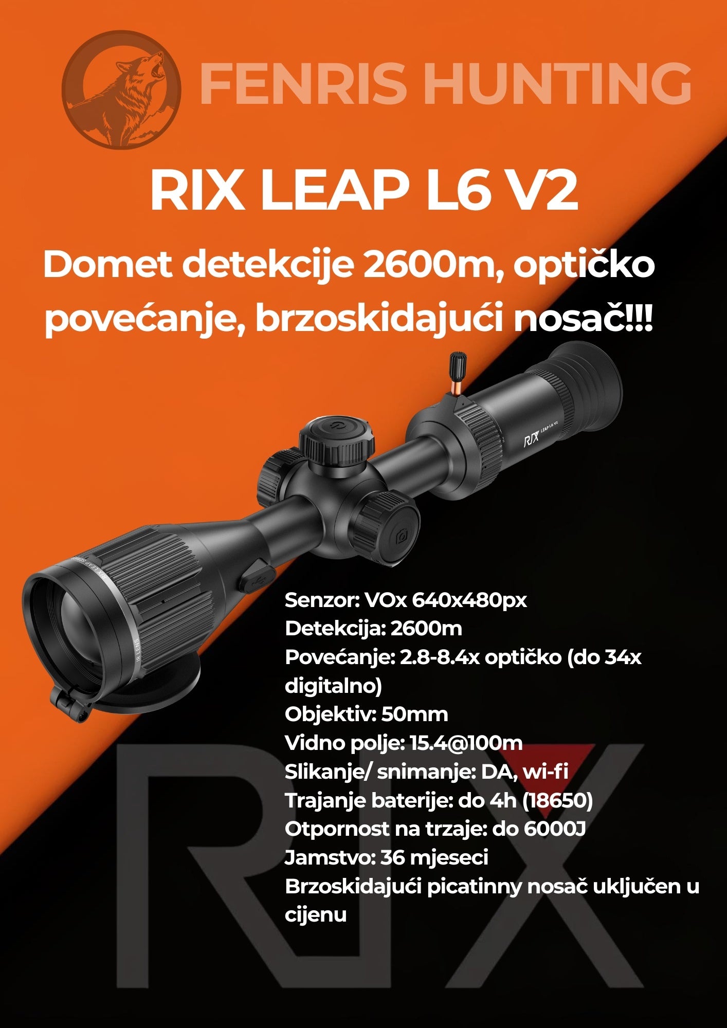 Rix Leap L6V2 termovizijska kamera