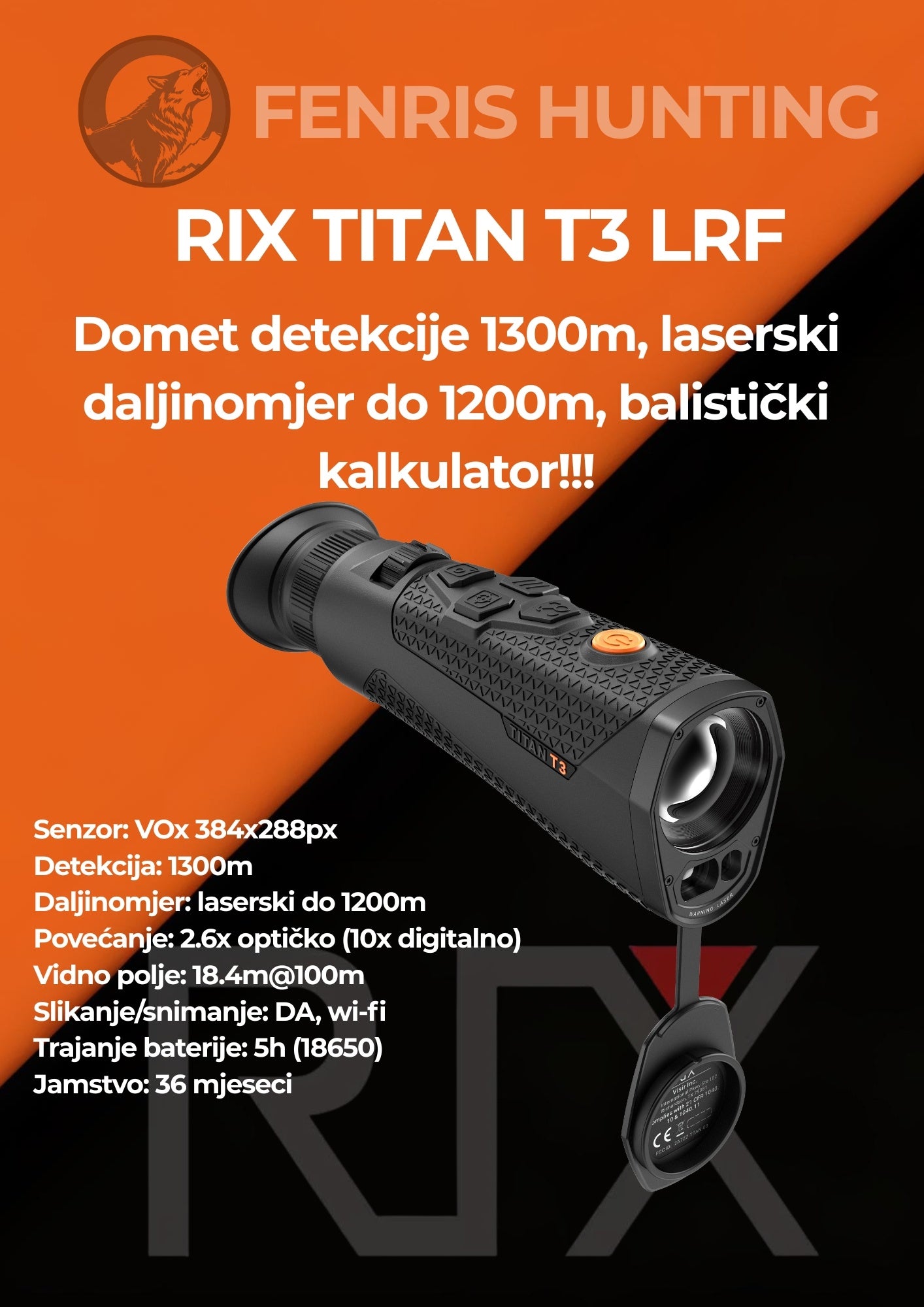Rix Titan T3 termovizijska kamera