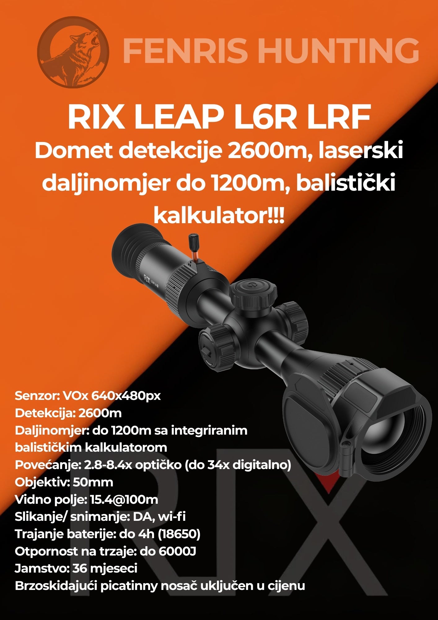 Rix Leap L6R termovizijska kamera