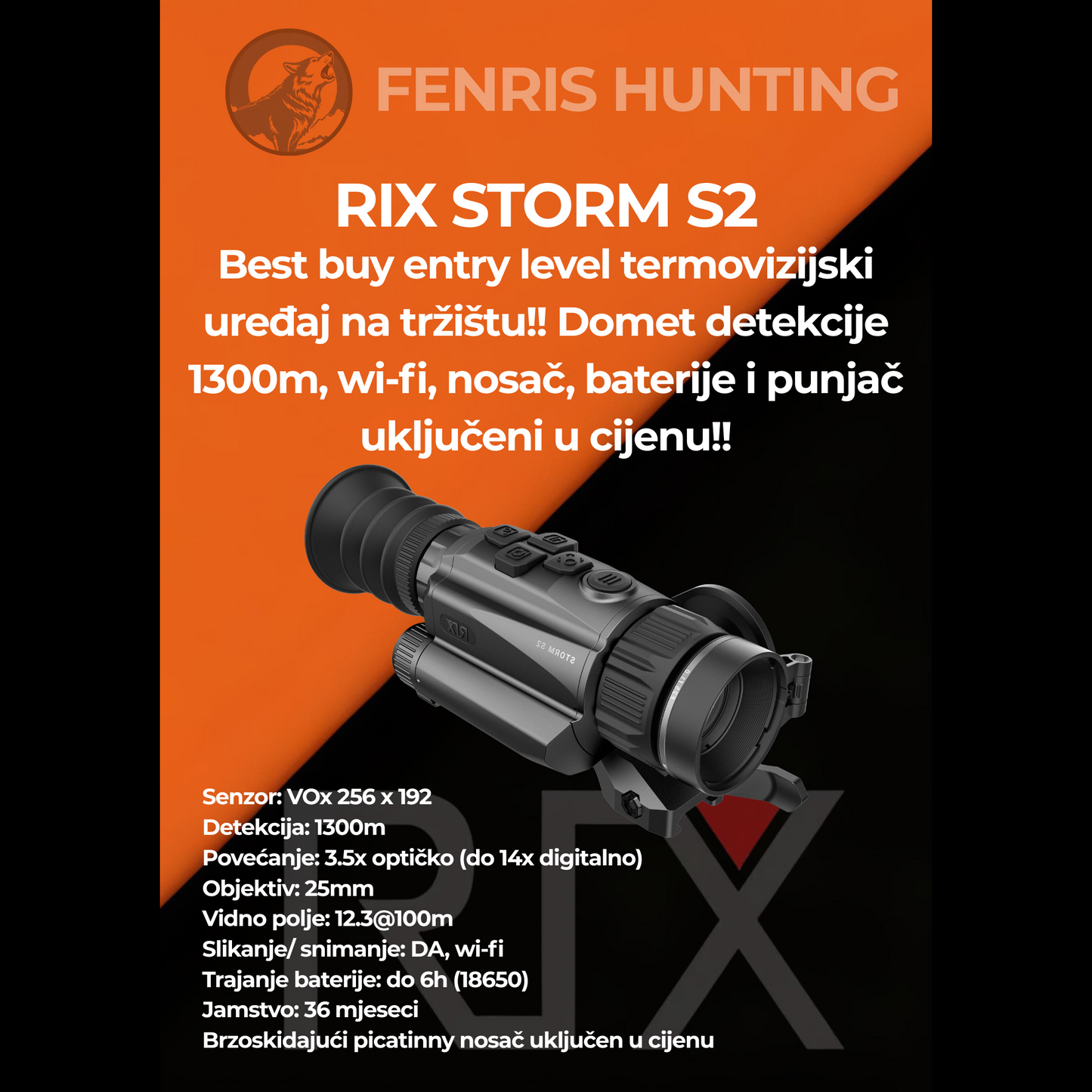 RIX Optics STORM S2 termovizijska kamera
