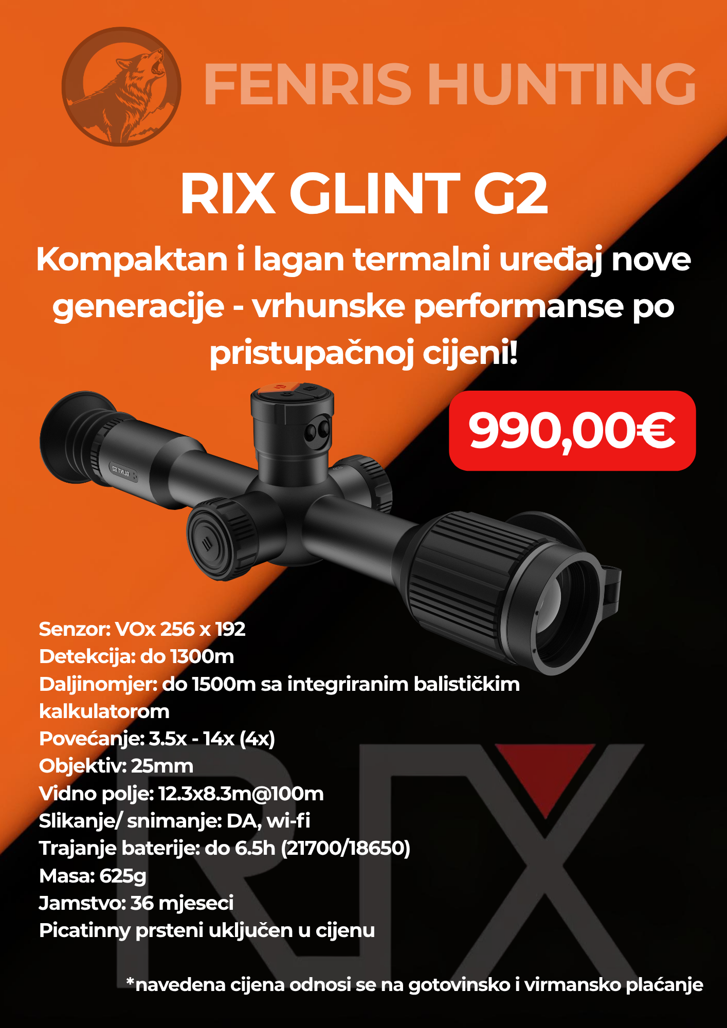 RIX GLINT G2 termovizijska kamera