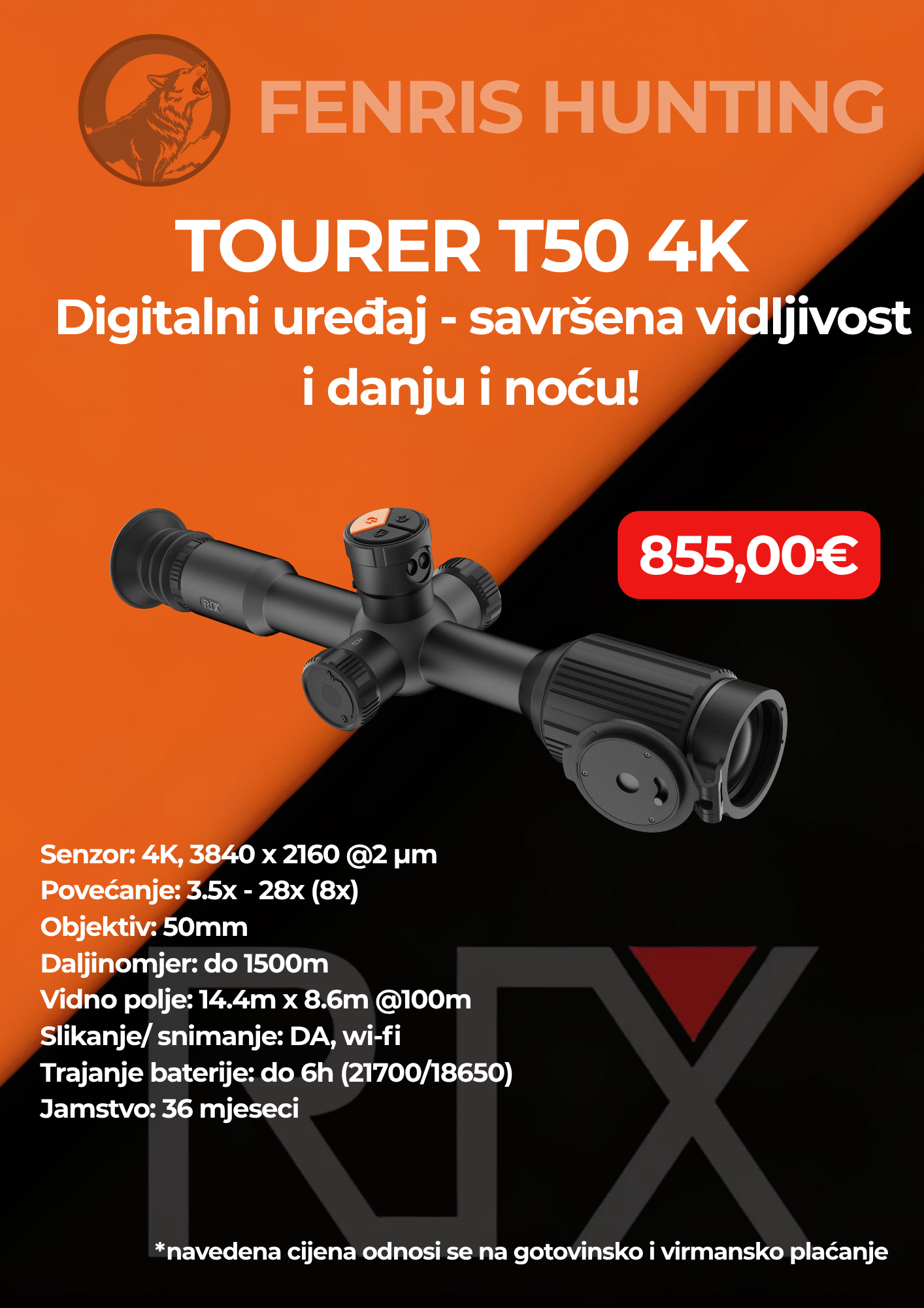 RIX TOURER T50 4K digitalna kamera